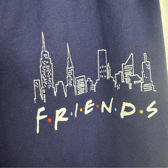 Friends The Television Series Blue Joggers Sweatpants Womens Size XS Drawstring - Picture 5 of 12